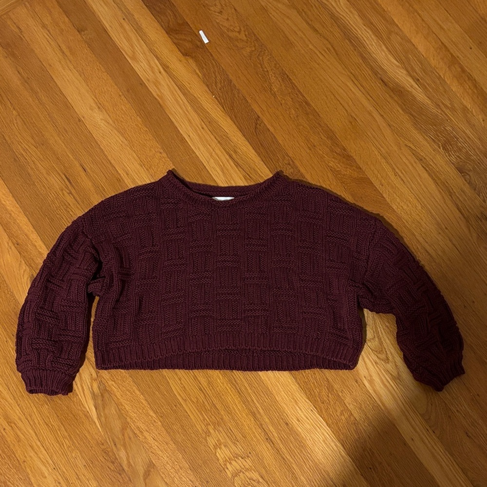 Callahan Deep Burgundy Crew Neck Sweater